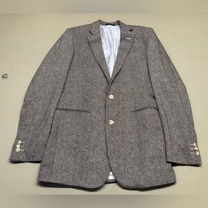 Hockerty Brown Sport Coat Wool Blend Notched Lapel